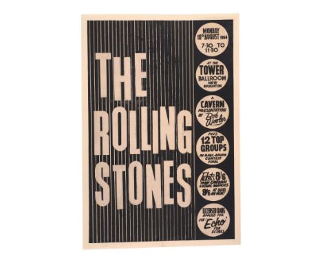 THE ROLLING STONES - 1964 Tower Ballroom Concert Poster - A poster for a concert held by The Rolling Stones at the Tower Ball
