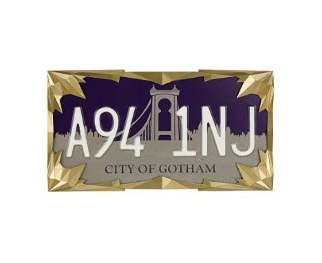 BATMAN (1989) - City Of Gotham Licence Plate - A City of Gotham licence plate from Tim Burton's superhero film Batman.Though 