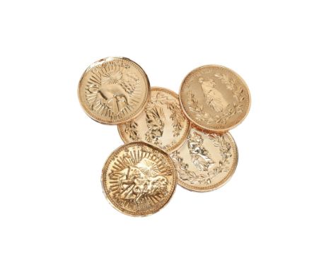 JOHN WICK: CHAPTER 4 (2023) - Set of Five High Table Coins - Five High Table coins from Chad Stahelski's action sequel John W