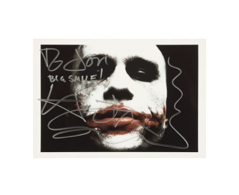 THE DARK KNIGHT (2008) - Heath Ledger Autographed Photo - An autographed photo of Heath Ledger as the Joker from Christopher 