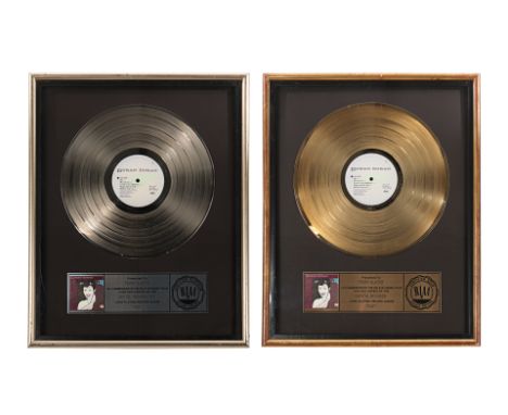 DURAN DURAN - "Rio" Album Gold and Platinum Discs - A gold disc and a platinum disc presented to Terry Slater to commemorate 