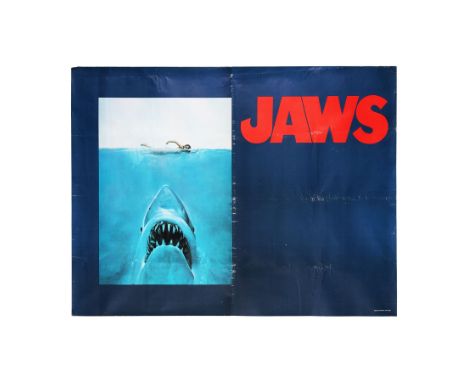 JAWS (1975) - David Frangioni Collection: US Subway Advance Poster, No Credits - Linen-Backed, 1975 - A US Subway poster from