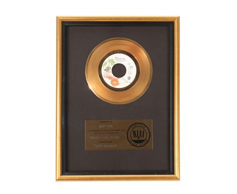 PRINCE AND THE REVOLUTION - The Dr. Fink Collection: "Let's Go Crazy" Gold Disc - A gold disc presented to Matt Fink to comme