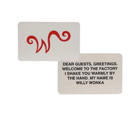 CHARLIE AND THE CHOCOLATE FACTORY (2005) - Willy Wonka (Johnny Depp) Prompt Card - A Willy Wonka (Johnny Depp) prompt card fr