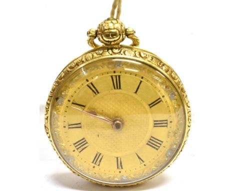 A GEORGE IV 18CT GOLD OPEN FACED POCKET WATCH the brass fusee movement by Samuel Norman, Princess Street, Soho London, moveme