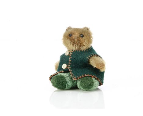 A Farnell World War One 'soldier' teddy bear,  with blonde mohair, black glass pin head eyes, pipe-cleaner ears, swivel head,