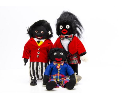 A Steiff and two Hermann Gollies, a Steiff limited edition for Dolly Land Golly, 1494 of 1500 (no box or certificates); and t
