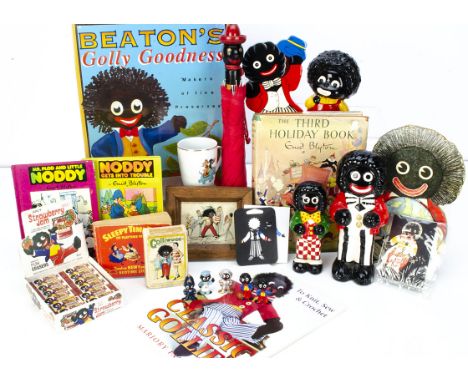 A quantity of Golly memorabilia, including a De La Rue Golliwogg A Round Game, in original box; a Robertson retail box of Gol