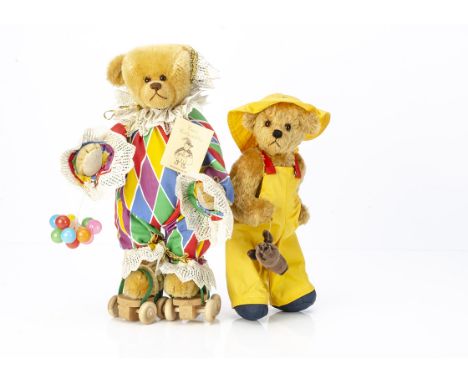 Two American dressed artist teddy bears,  an Ena's Collectibles roller skating 'Clown Bear'  --15¾in. (39.5cm.) high; and E. 