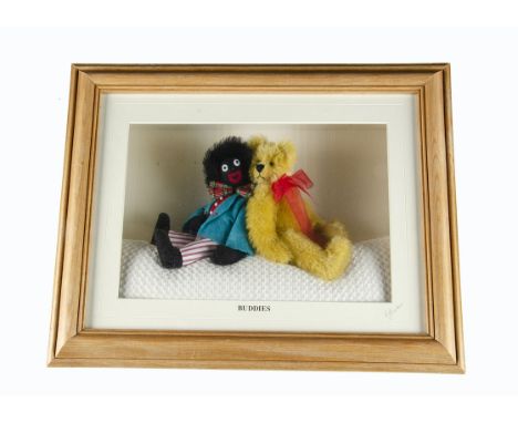 An A J McGaham Golly and Bear framed, called Buddies --19in. (48cm.) wide; four framed prints of Gollies and two mounted prin