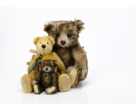 A Steiff limited edition 'Happy' 1926 replica,  2697 of 6000, 1991 (no box or certificate); a similar small yellow tagged Ste