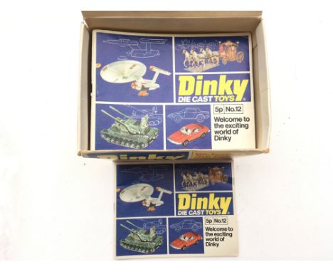 A collection of 40 Dinky catalogues in a trade box. From 1976 #12
