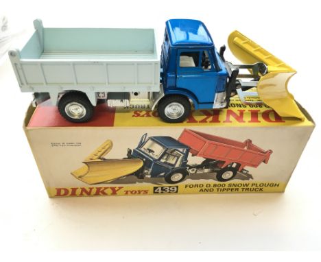 A Dinky Ford D.800 Snow Plough and tipper truck boxed #439