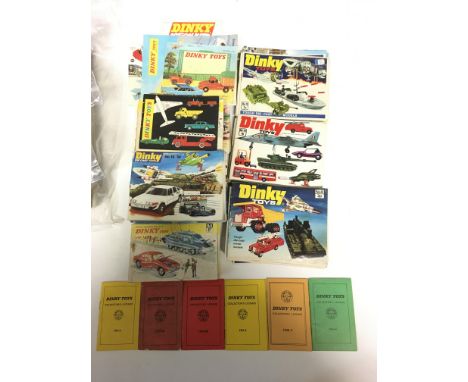 A large collection of French,Switzerland's Dinky toys Catalogues including 6 Collectors Licenses.