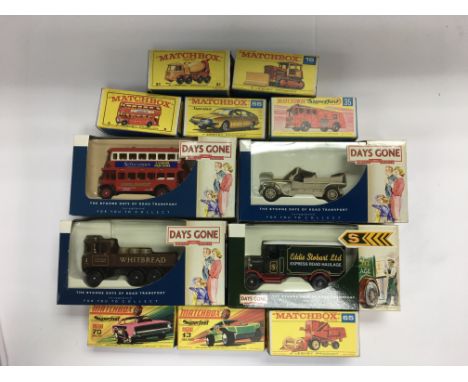 Eight boxed Matchbox Superfast vehicles plus four boxed Lledo Days Gone vehicles (12).