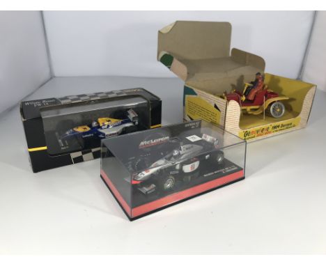 A Lone Star "Genevieve" 1904 Darracq, an Onyx Renault FW14 Nigel Mansell #119 &amp; a Minichamps McLaren Mercedes MP D. Coult