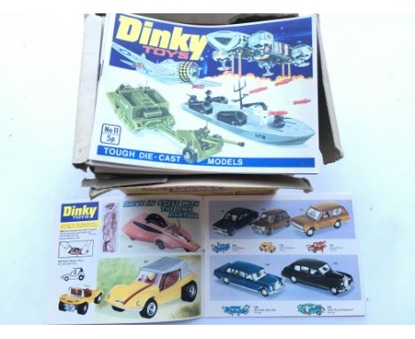 A collection of 46 Dinky toys Catalogues in a trade box from 1975 #11.