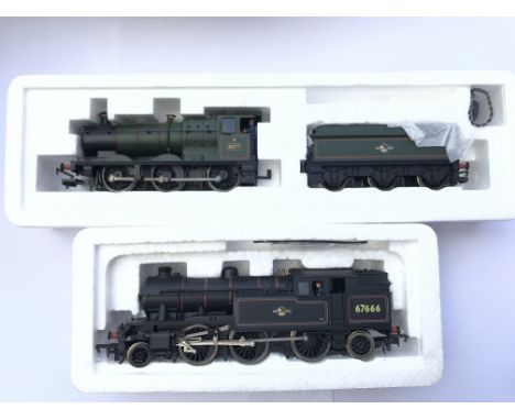 A Bachmann branch-line collett goods train 2277 an a Bachmann branch-line v3 tank engine. (2)