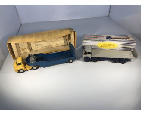 A Corgi Bedford tractor unit with a Carrimore low loader &amp; a Dinky Supertoys Foden flat truck #903.