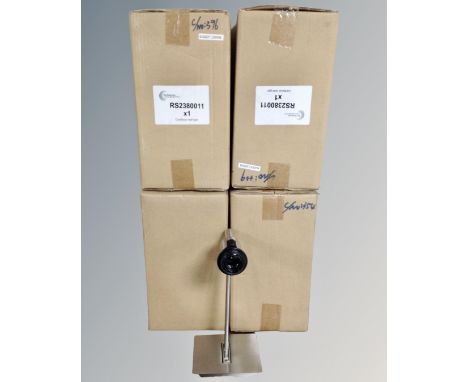 Four R &amp; S Robertson creative lighting solutions cantilever wall lights, boxed.