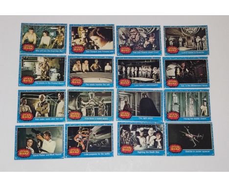 Vintage Star Wars 1977 1st series blue and red cards.                                                                        
