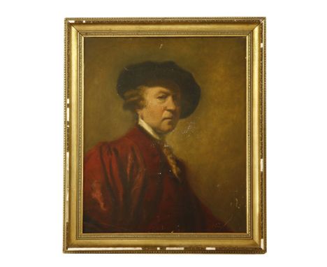 After Sir Joshua Reynolds RA FRS FRSA, Self portrait, oil on canvas, 78cm x 82cm, gilt framed