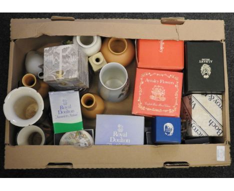 A quantity of various decorative ceramic and glass, to include Jersey pottery, Wedgewood, Poole, Aynsley etc