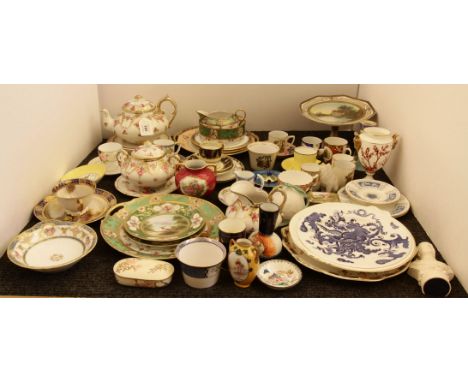 Noritake hand painted porcelain plates, Royal Worcester, and other tea and dinners wares