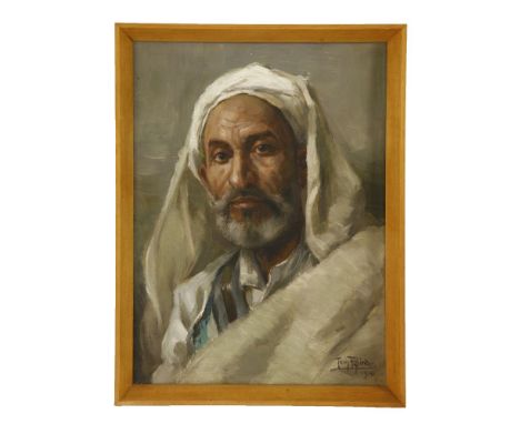 Tony Binder (1868-1944) PORTRAIT OF AN ARAB MAN signed and dated 1910 l.r., oil on canvas, 32 x 23cm