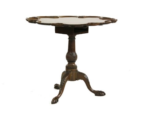 A George III style mahogany tripod/supper table,  84cm diameter