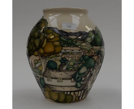 A Moorcroft, first quality limited edition 1/50 vase in the 'Off to Market'  pattern, shape number 4/10 designed by and signe