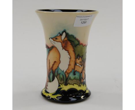 A Moorcroft first quality limited edition 1/30 vase in the 'In The Wild' pattern, designed by Kerry Goodwin for RSPB, signed 