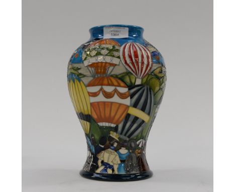 A Moorcroft first quality limited edition  178/200 vase, in the 'Up Up & Away' pattern, designed by and signed by Paul Hildit