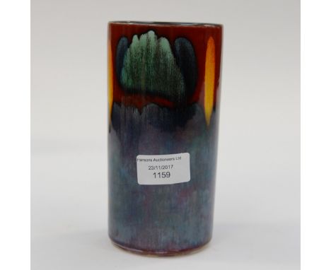 A Poole pottery cylinder vase 'Intrusion' 