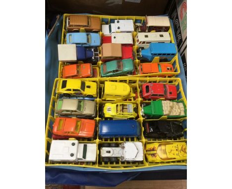 A collection of Matchbox Corgi model cars, playworn approx 58 