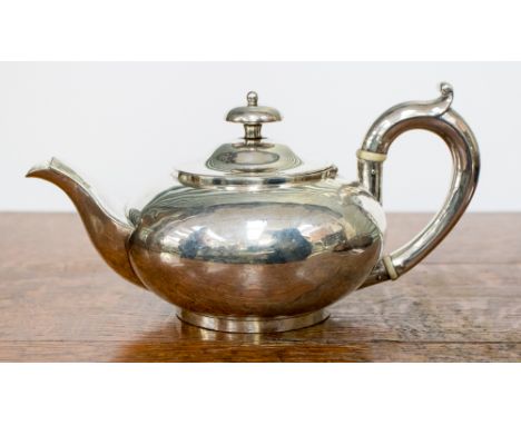 A silver teapot, indistinct hallmarks possibly London 1806, approx 12.25ozt 