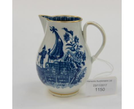 A Royal Worcester Parrot spout jug, crescent backstamp, Fisherman and Cormorant pattern 