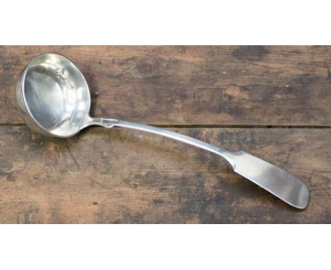 A Continental silver ladle, marked Schott with Imperial eagle and number 13, weighing approx 4.58ozt