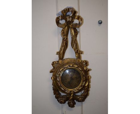 A 19th century French gilt Gesso barometer
