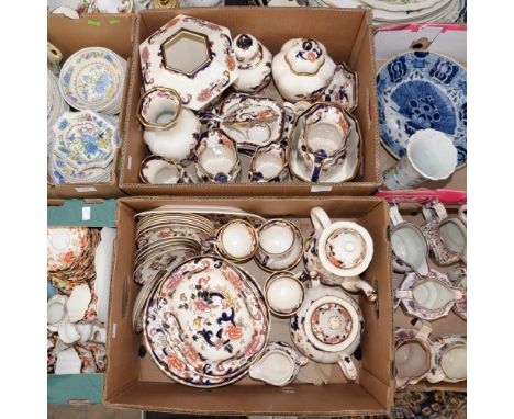 A large comprehensive dinner and tea service, together with matching vases, coffee pot, teapot, ginger jars, approx 40, Mason