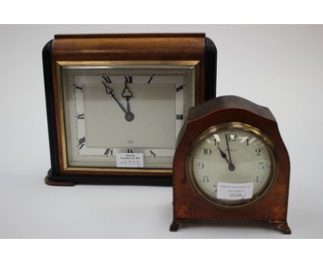 An Art Deco Elliot mantle clock; together with an Edwardian 8 day mantle clock (2) 