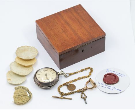 A George III Royal Navy Battle of Trafalgar interest, silver pair case pocket watch, comprising a signed Charles Bennett crea