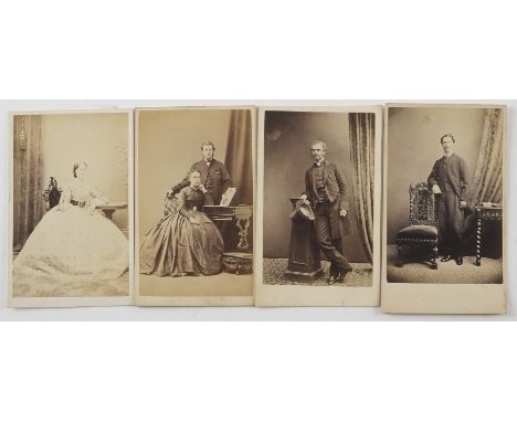 Portrait Cartes de Visite,  UK, ladies and gentlemen, albumen, 1860s, F-VG (109)