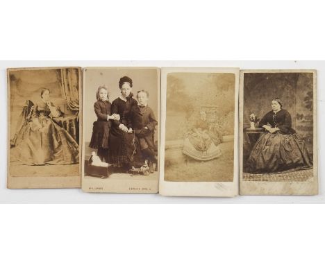 Portrait Cartes de Visite,  UK, ladies, gentlemen and some children, mainly albumen, 1870s/1880s, P-VG (apx 250)
