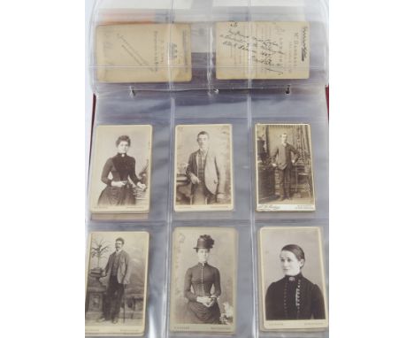 Portrait Cartes de Visite,  mainly UK, ladies and gentlemen, some children, including Savage, Winchester (13), Woodburytypes,