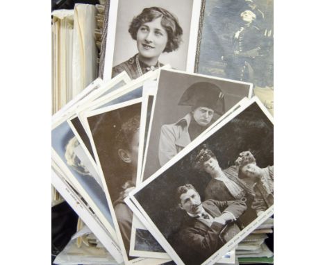 Photographic Postcards,  mainly UK 'Golden Age' - actors, actresses, with some later, with some u/b views, portraits, hold-to