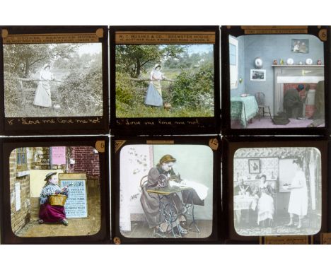 3¼sq. in. Four Drawers containing approx 268 Miscellaneous Magic Lantern Life Model Slides, in colour and black & white, incl
