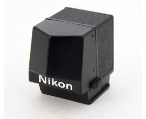 A Nikon DA-2 Sports Viewfinder, black, body G, very light marks to paint, elements, G, with maker's caps