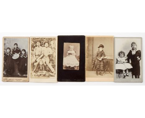 Portrait Cartes de Visite,  mainly UK, children, albumen and gelatin silver, 1870s/1880s, P-VG (apx 70)
