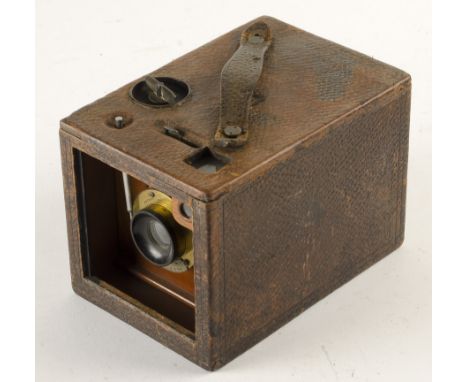 A Kodak Bull's Eye Special No.2 Box Camera, model 98, black, leather covered wood, missing front lens board, body, F-G, some 